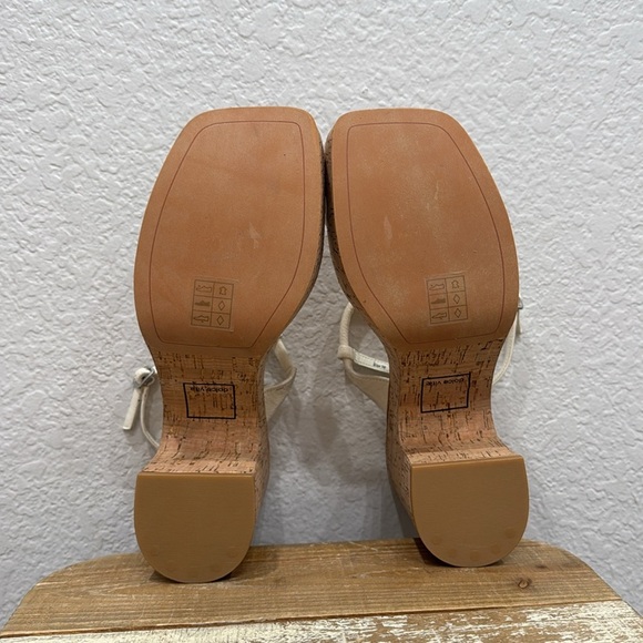 Dolce Vita Jodie White Leather Platform Sandals Size 10 - Picture 6 of 7